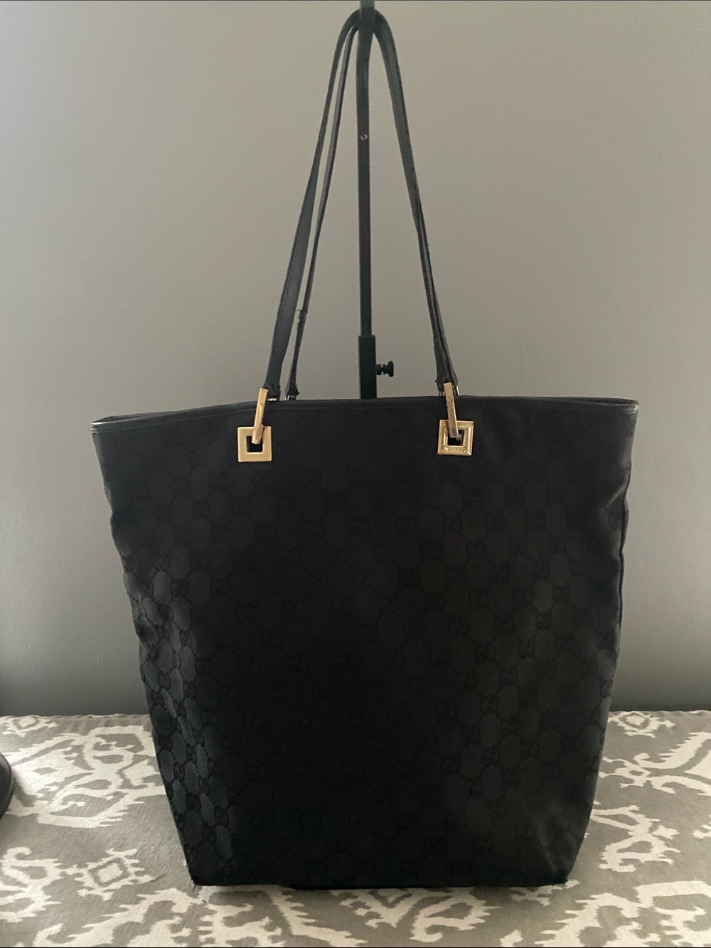 Gucci GG Black Tote Bag with COA